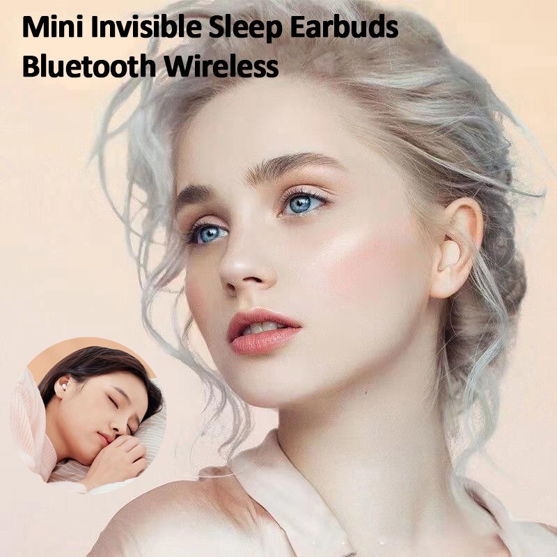 Mini Earbuds Bluetooth 5.2 Invisible Sleep Headphones Wireless Stereo Earphones