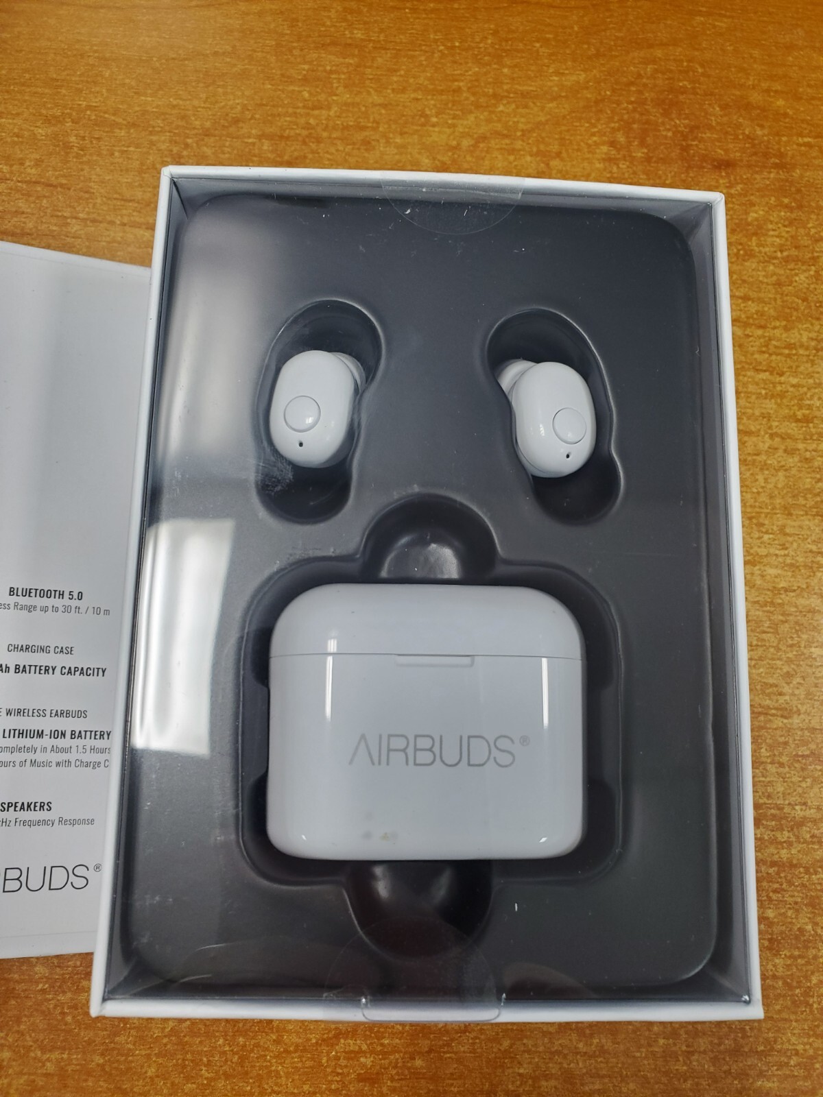 True Wireless AirBuds Air5 Ear Buds White 14 Hours Play Time Bluetooth 1422-R6P5
