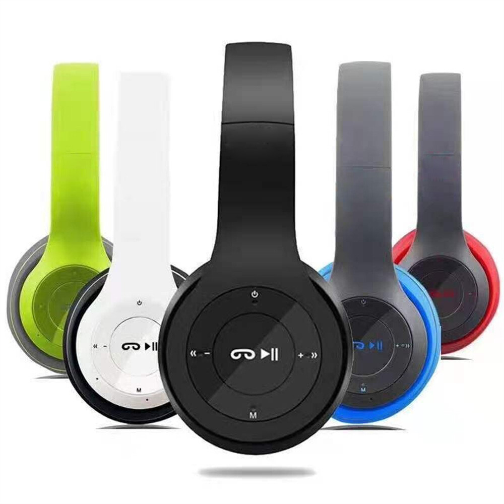 Wireless Headphones Headsets Super Bass Bluetooth Foldable Stereo Earphones Mic