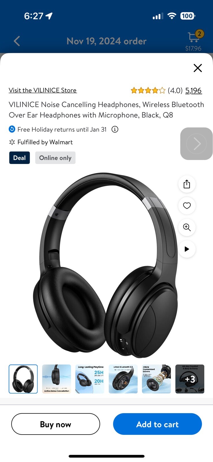 VILINICE Noise Cancelling Headphones