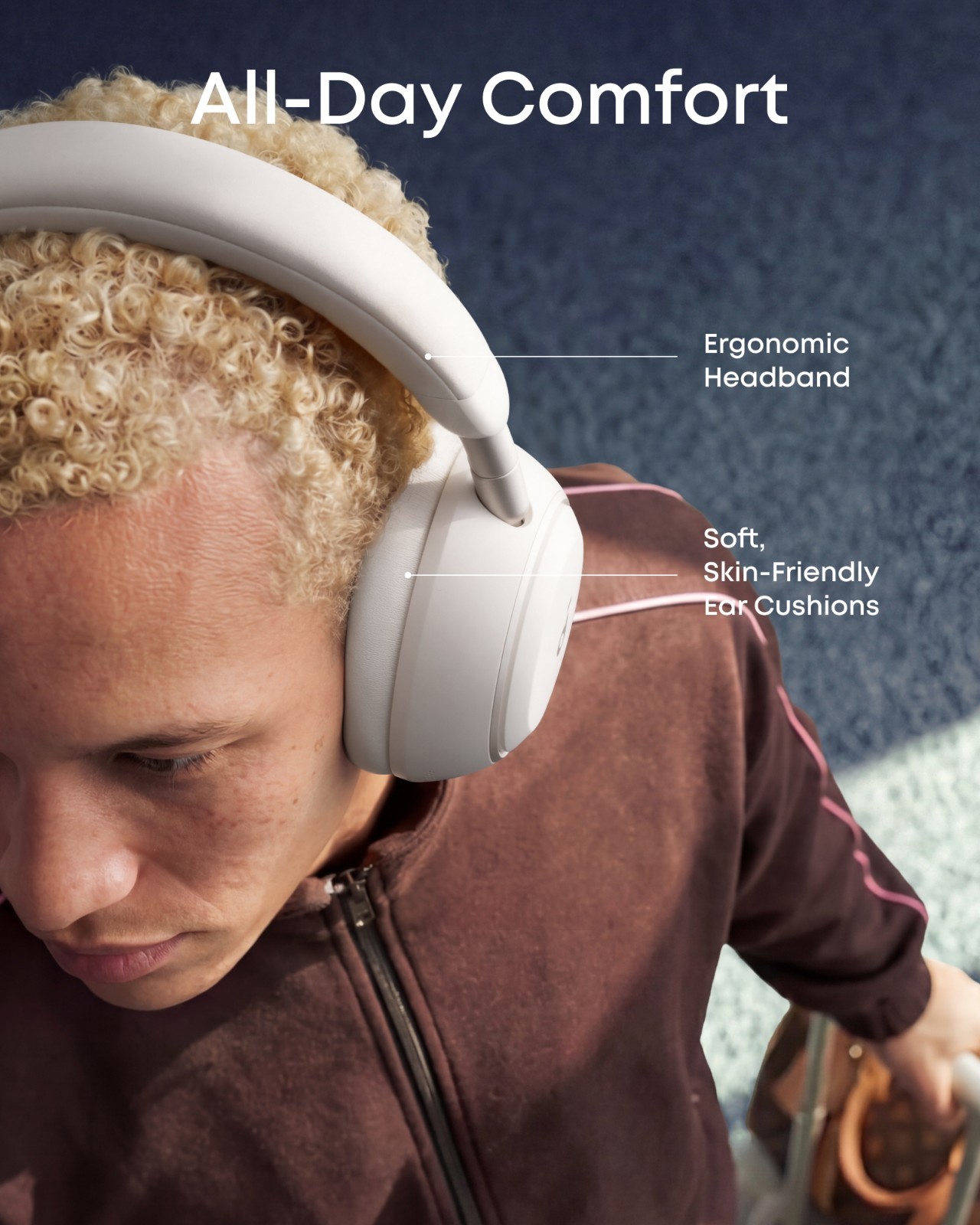 soundcore Space 2 by Anker, Active Noise Cancelling Headphones Comfortable Fit