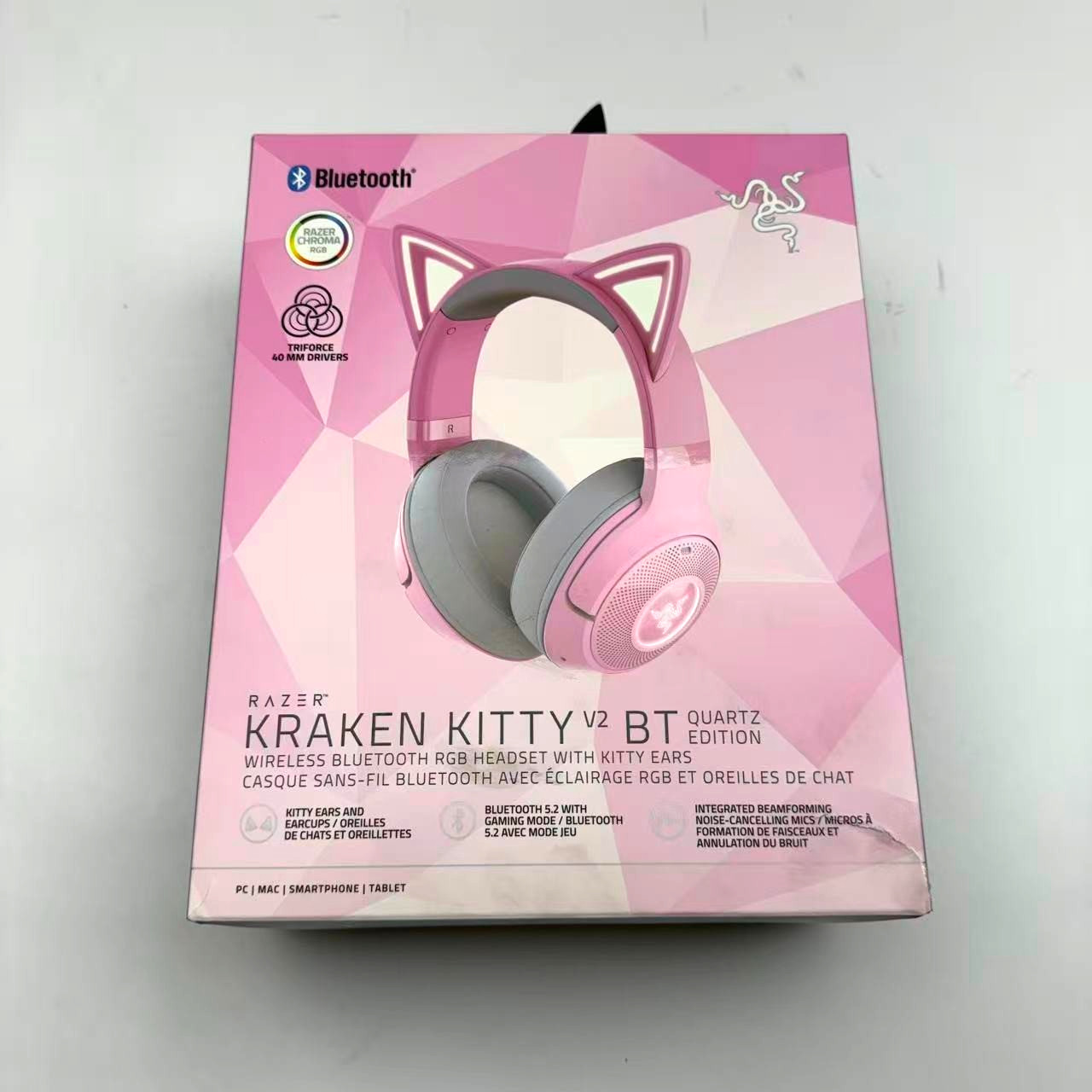 Razer Kraken Kitty V2 BT Wireless Bluetooth RGB Headset Gaming Mode Headphones