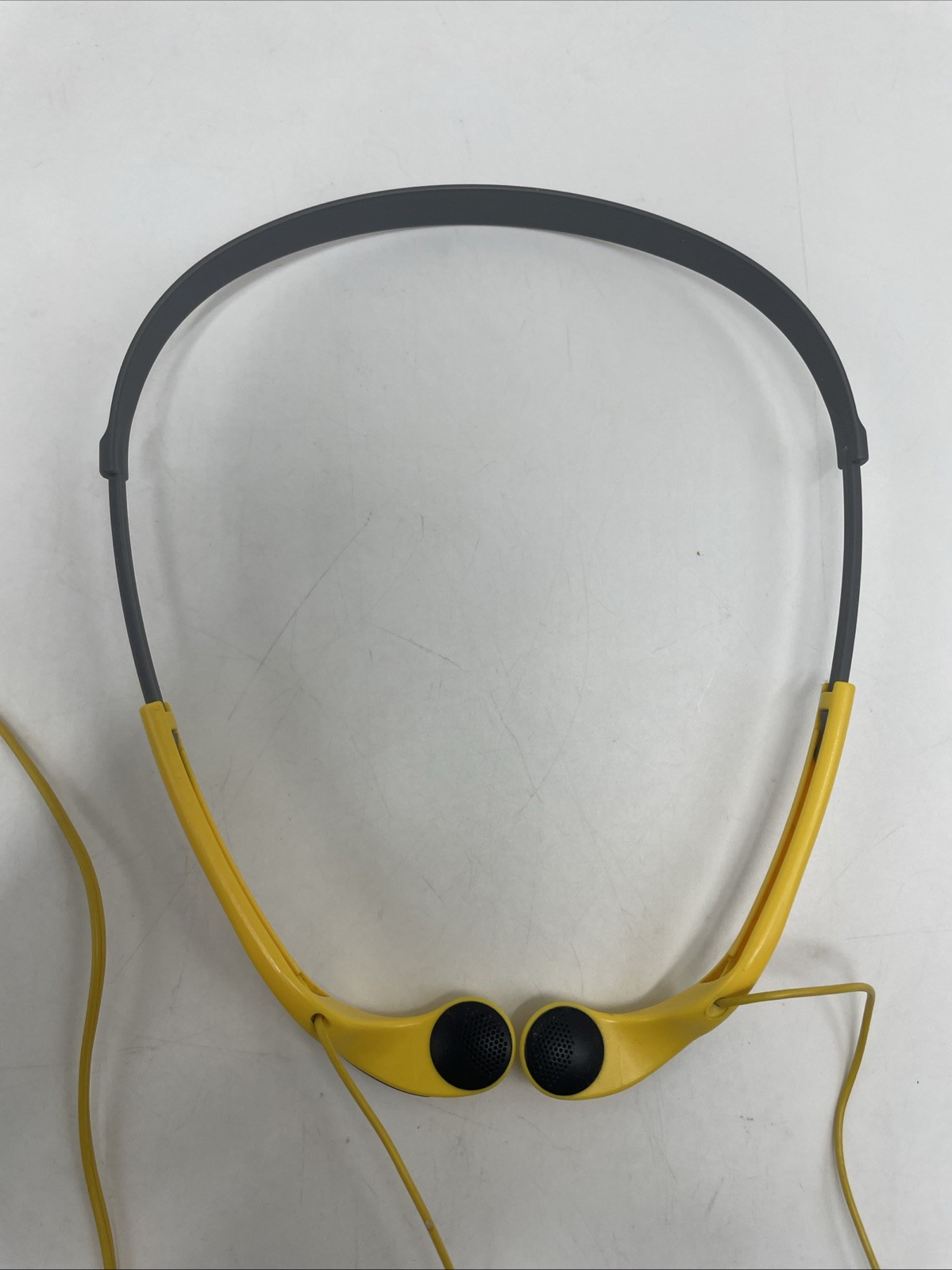 Vintage Sony Sports MDR-W014 Walkman Headphones Yellow TESTED WORKING