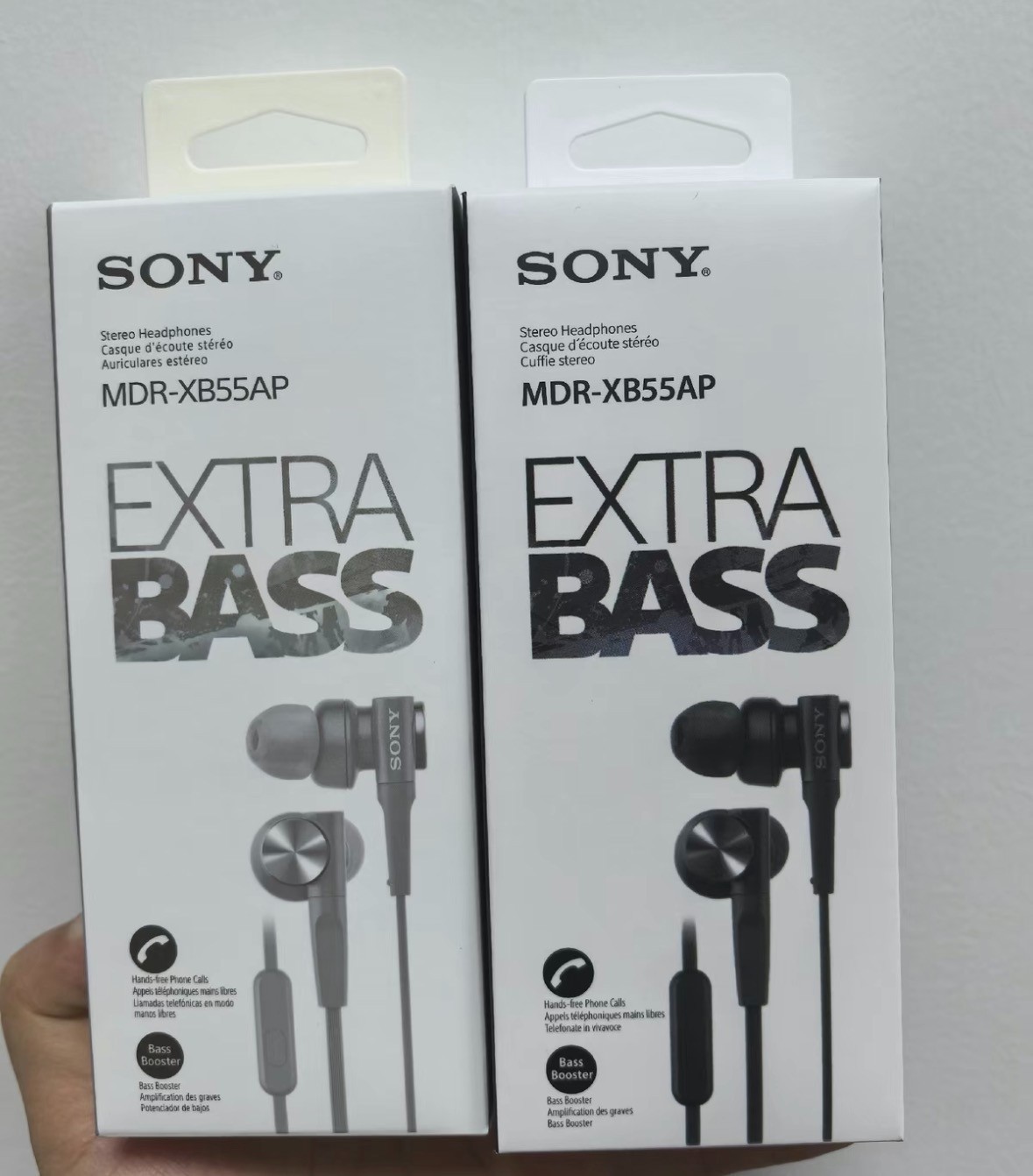 SONY MDR-XB55AP Bass Booster In-Ear Headphones In-line Remote Mic Black/Gray