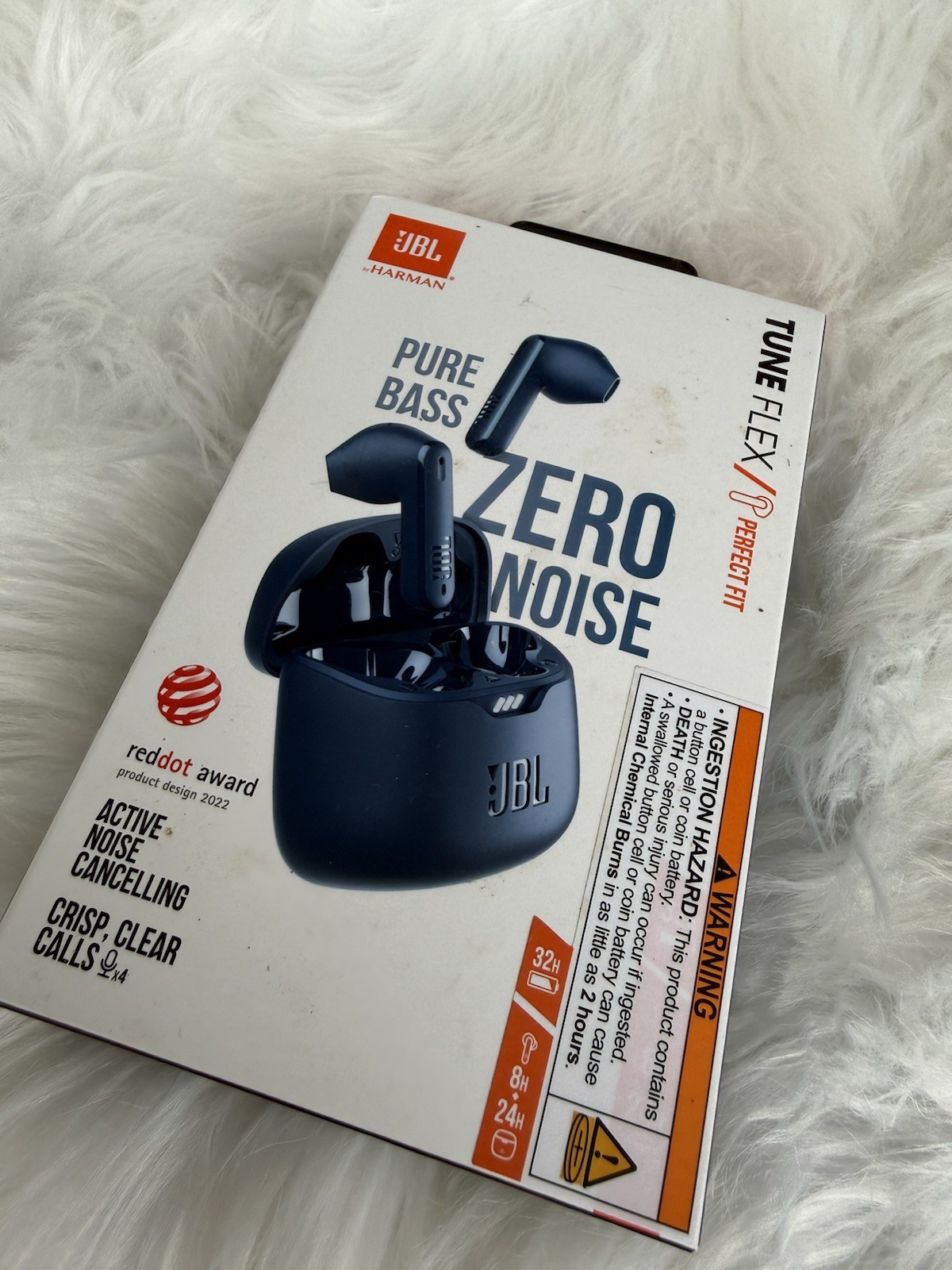 JBL Tune Flex True Wireless Pure Bass Noise Cancelling Earbuds – Blue Free Ship