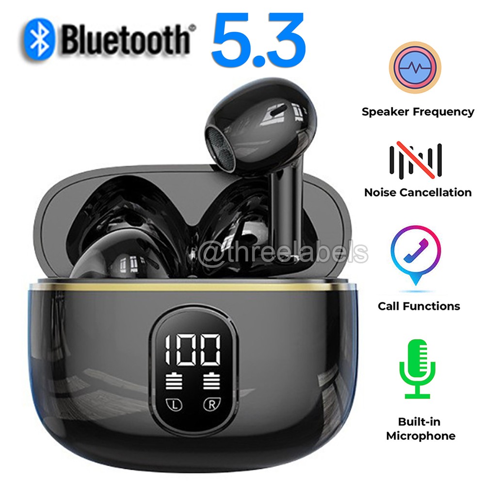 Bluetooth Earbuds Headset 5.3 Wireless LED Display HiFi Sound IPX5 Waterproof US