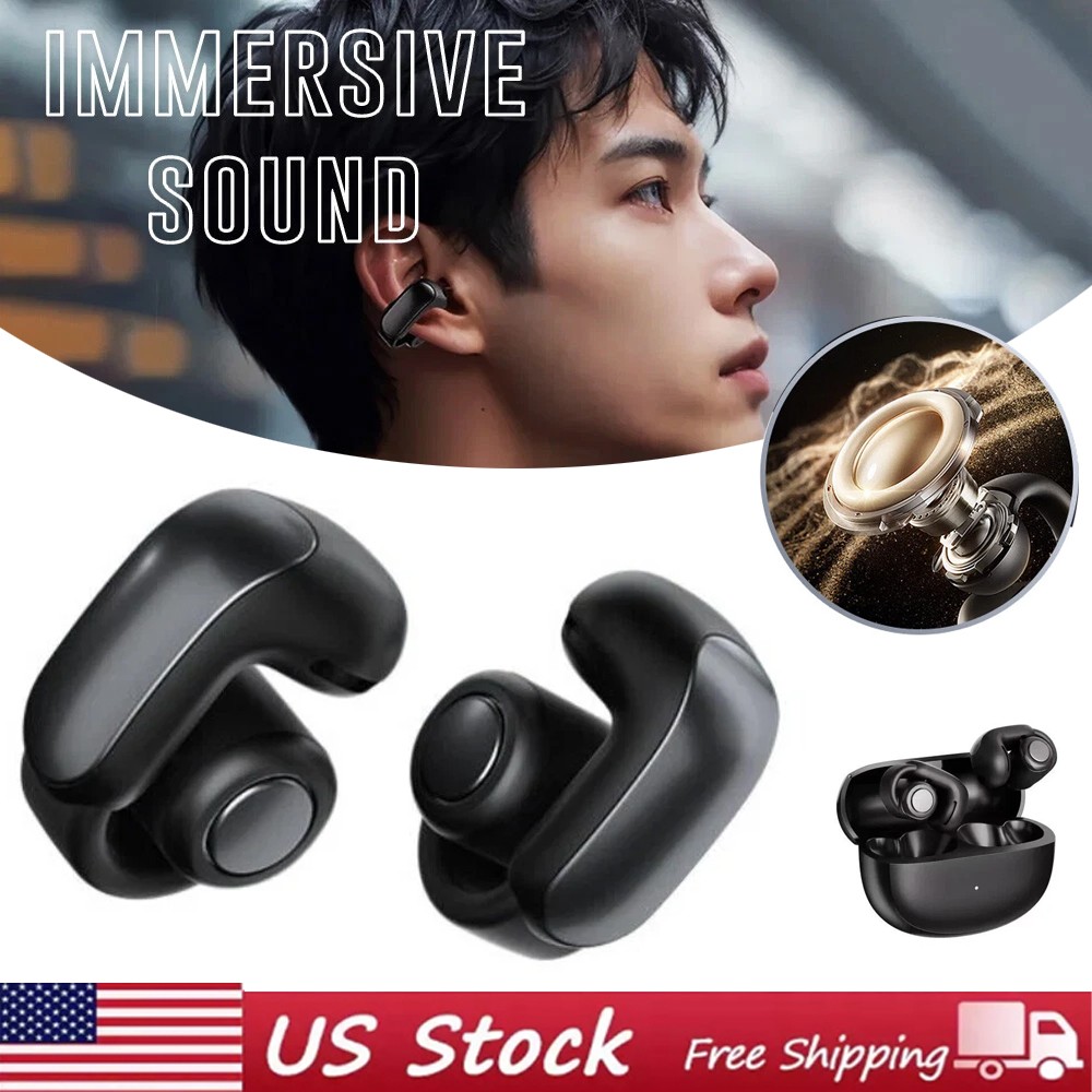 Excellent Open Earbuds : Ultra Open-Ear True Wireless Open Earbuds – Black New