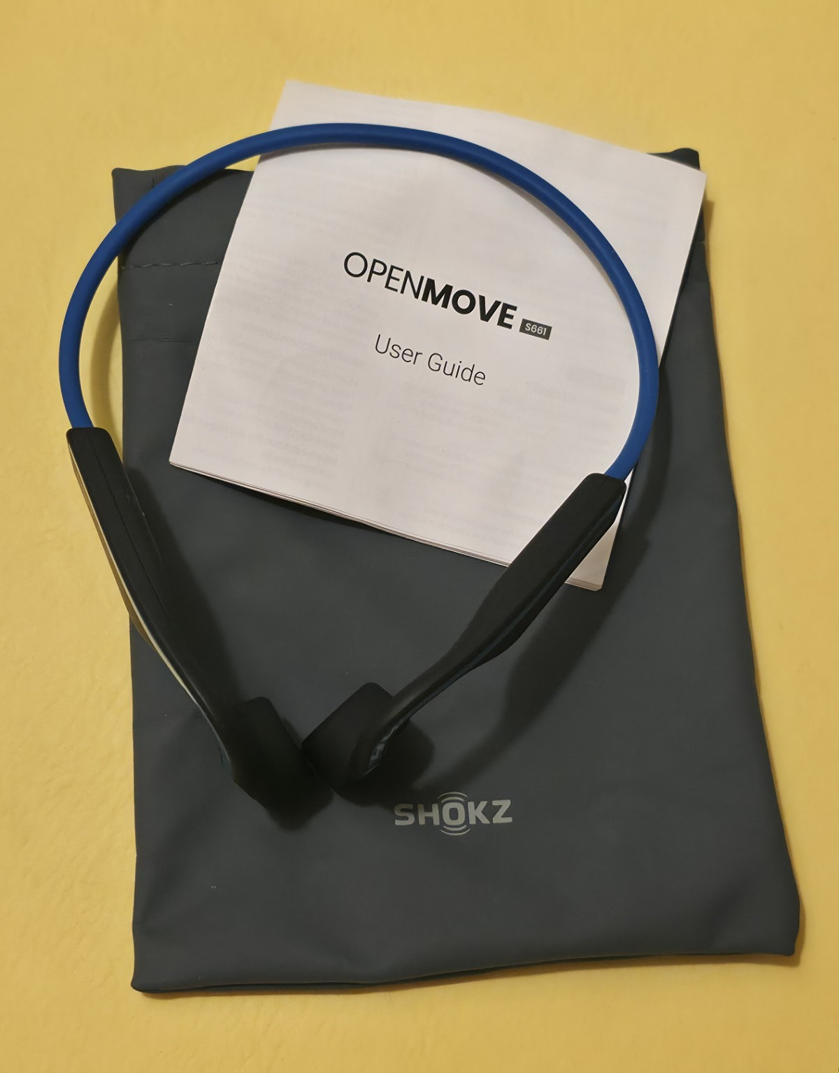 Shokz OpenMove Open-Ear Bone Conduction Bluetooth Blue/Black S661