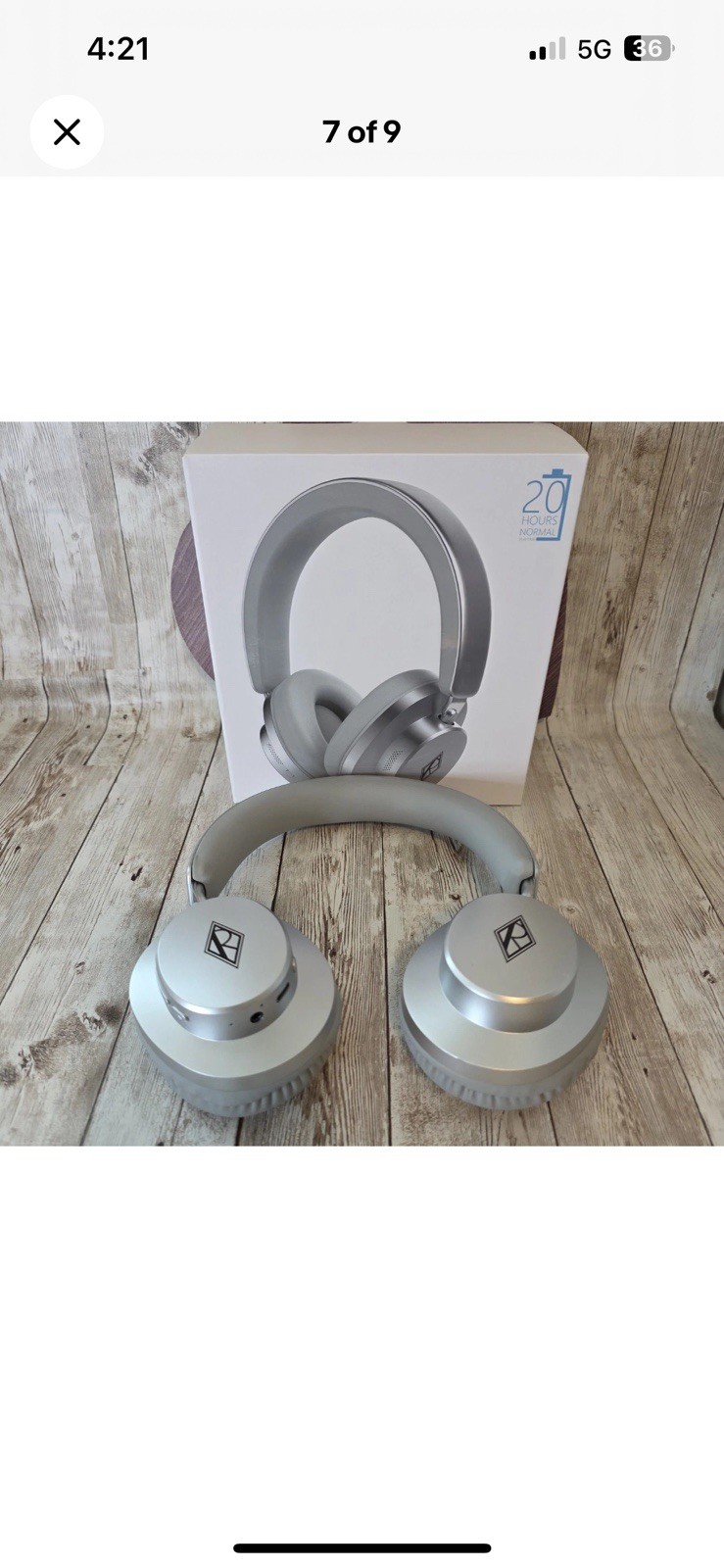 Ralph Lauren Unisex Wireless Headphones Gray/Silver