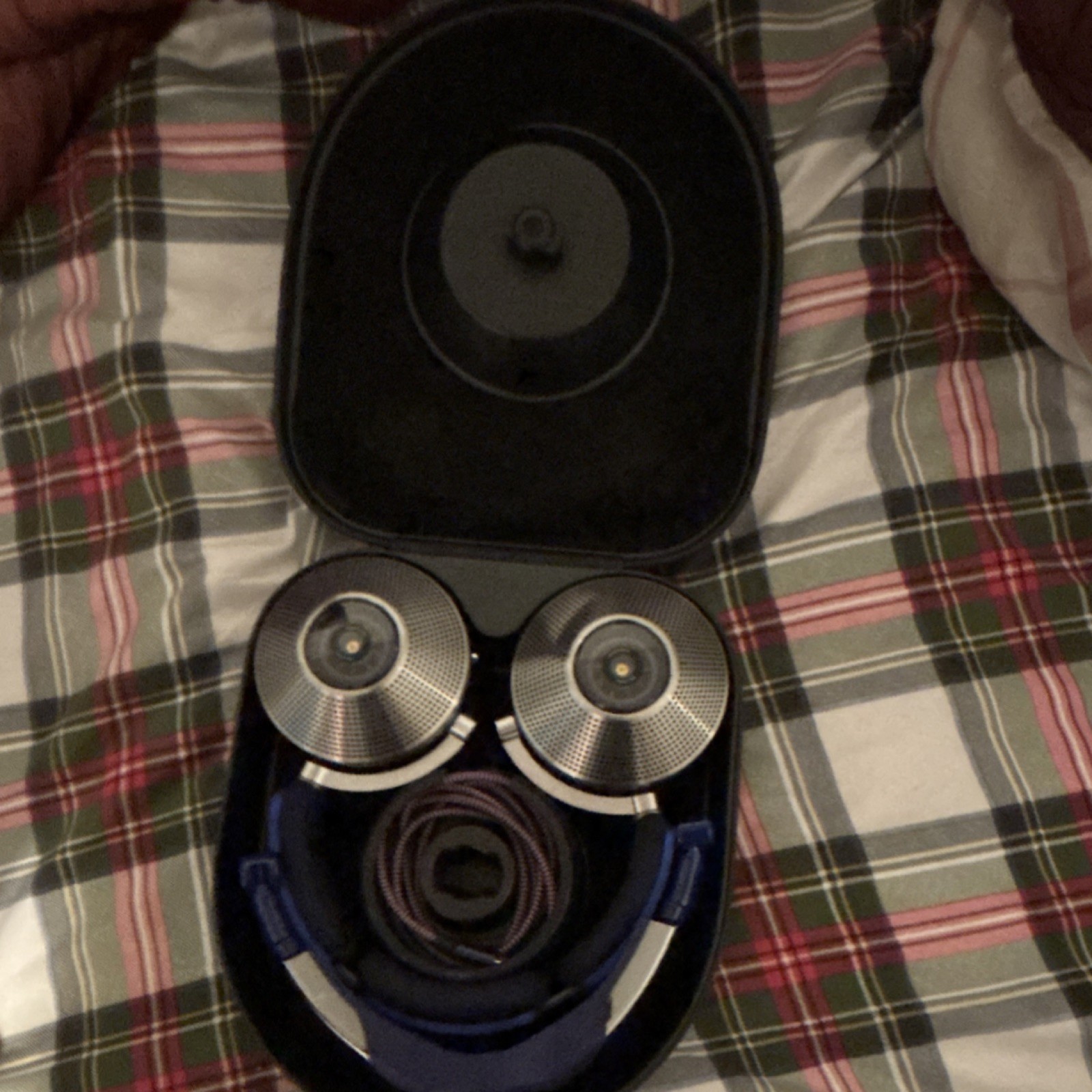 Dyson Zone Air Noise-Cancelling Wireless Bluetooth Headphones Blue/Silver Case