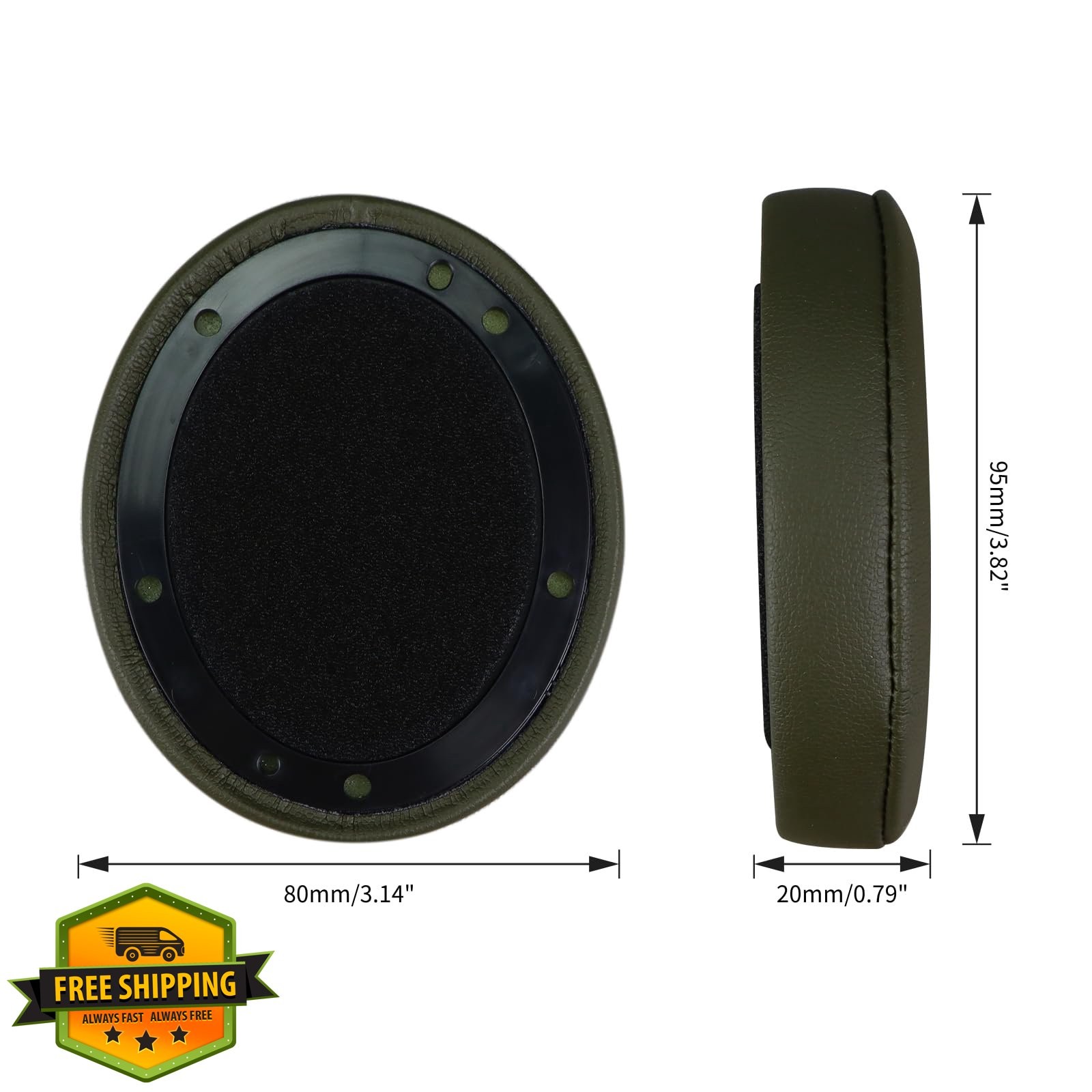 MOLGRIA Beats Studio 2/3 Earpads Forest Green Protein Leather