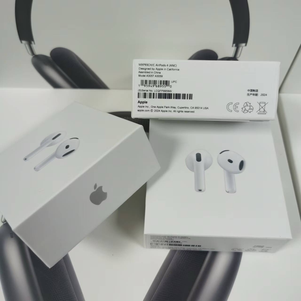 Apple AirPods 4 (ANC) Wireless Bluetooth In-Ear Earbuds with Charging Case White