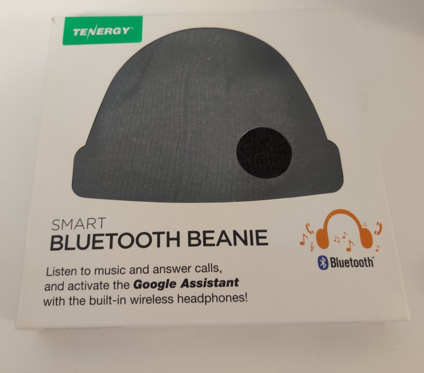 Tenergy Smart Bluetooth Beanie w/ built-in wireless headphones, music, calls NEW