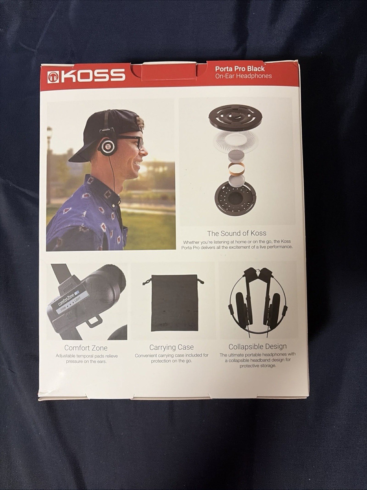 Koss Porta Pro Black On-Ear Headphones Retro Style (BRAND NEW UNUSED/ W BOX)