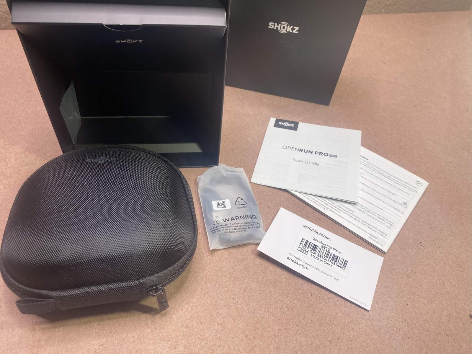 SHOKZ OPENRUN PRO Wireless Bluetooth Bone Conduction Headphones – Black S810