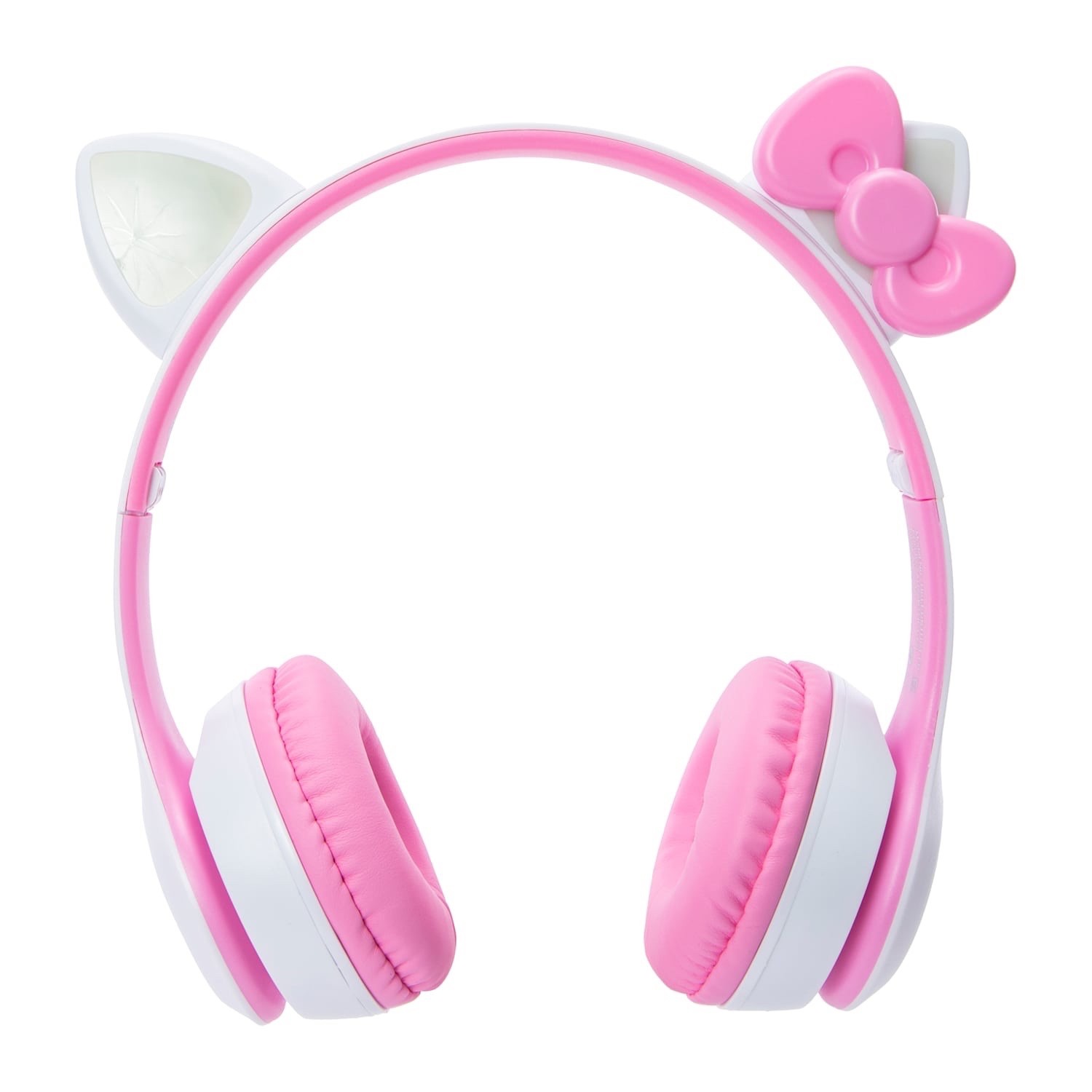 Hello Kitty Bluetooth Headphones Adjustable Comfort Cushions Light-Up Earcups