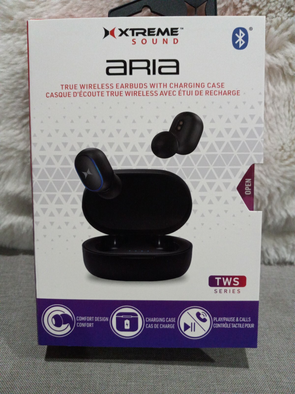 New! Aria True Wireless Earbuds by Xtreme Sound TWS Series Black Charging Case!