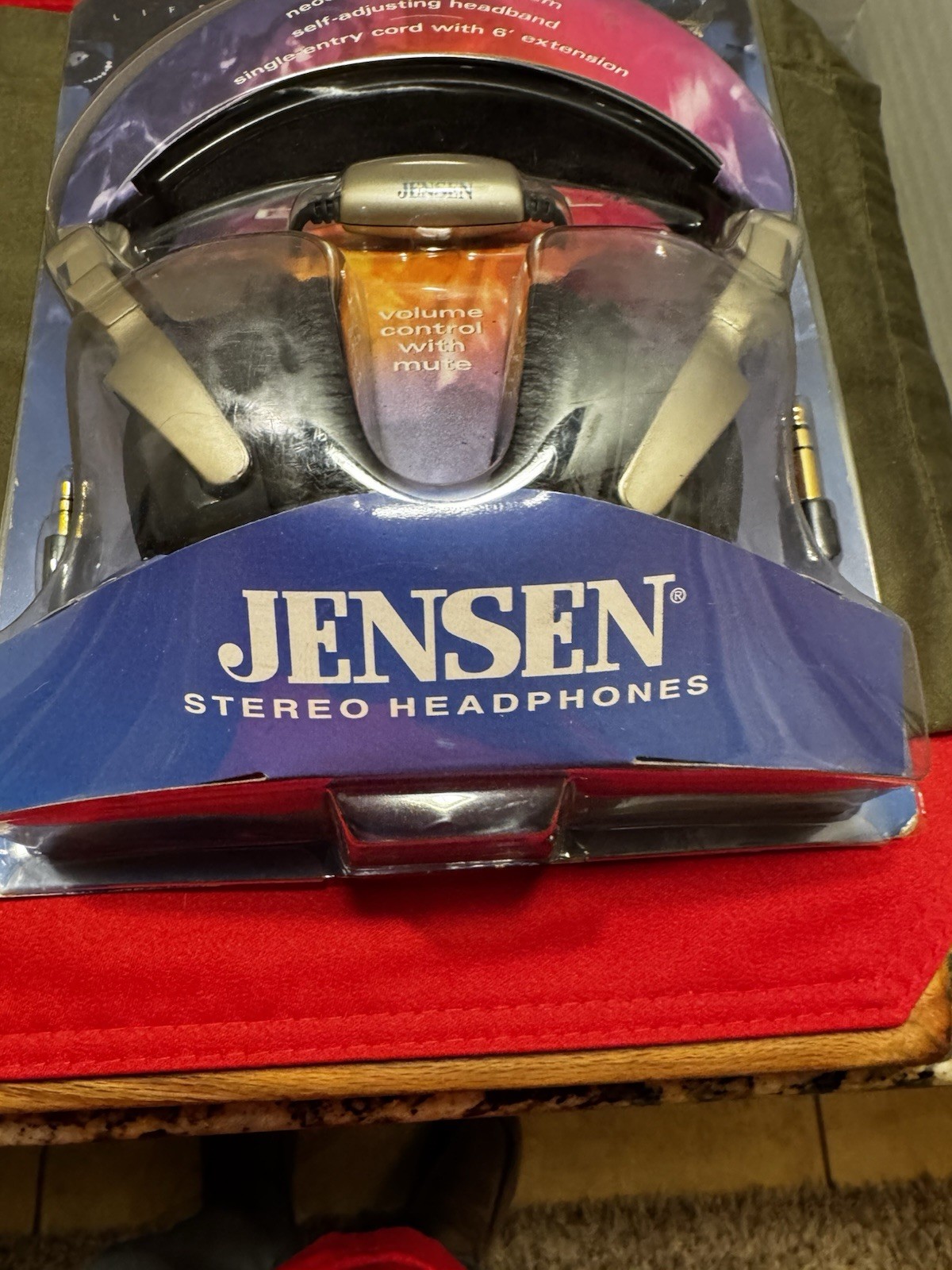 Jensen JF40 Wired Open Air Headphones 40mm Neodymium Volume Mute NOS Sealed