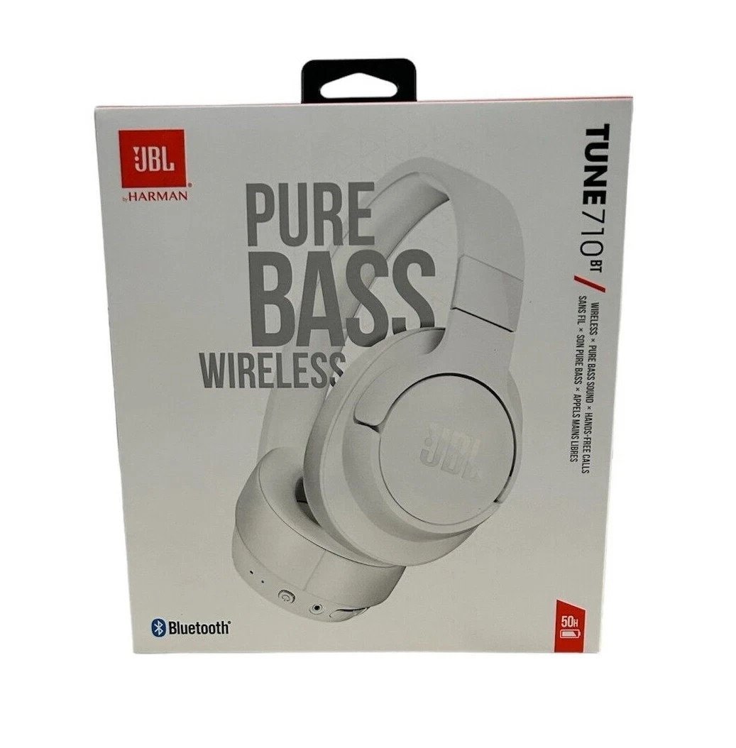 JBL Tune 710BT wireless over-ear headphones – white – NEW