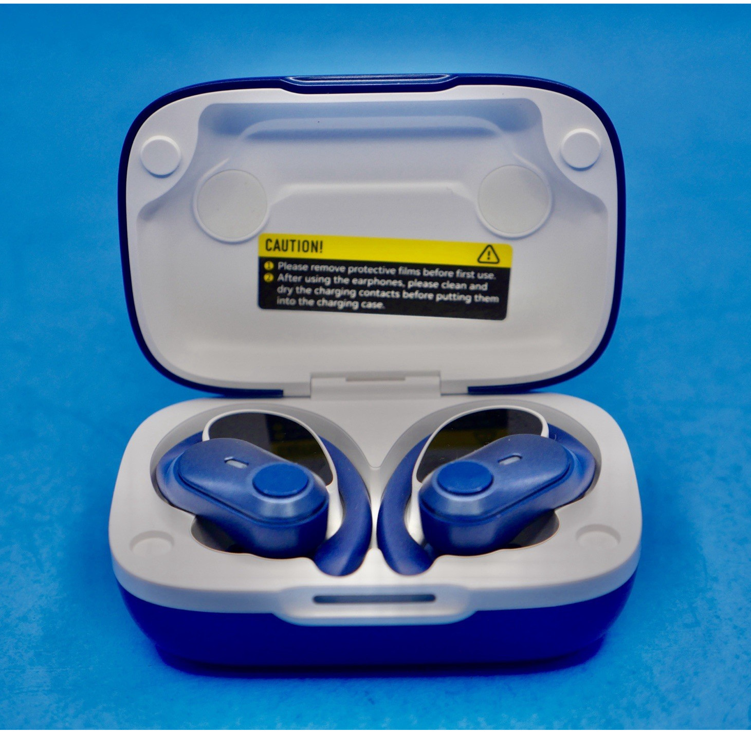 T59 Blue Wireless Bluetooth In-Ear Ear-hook Earbuds USB-C