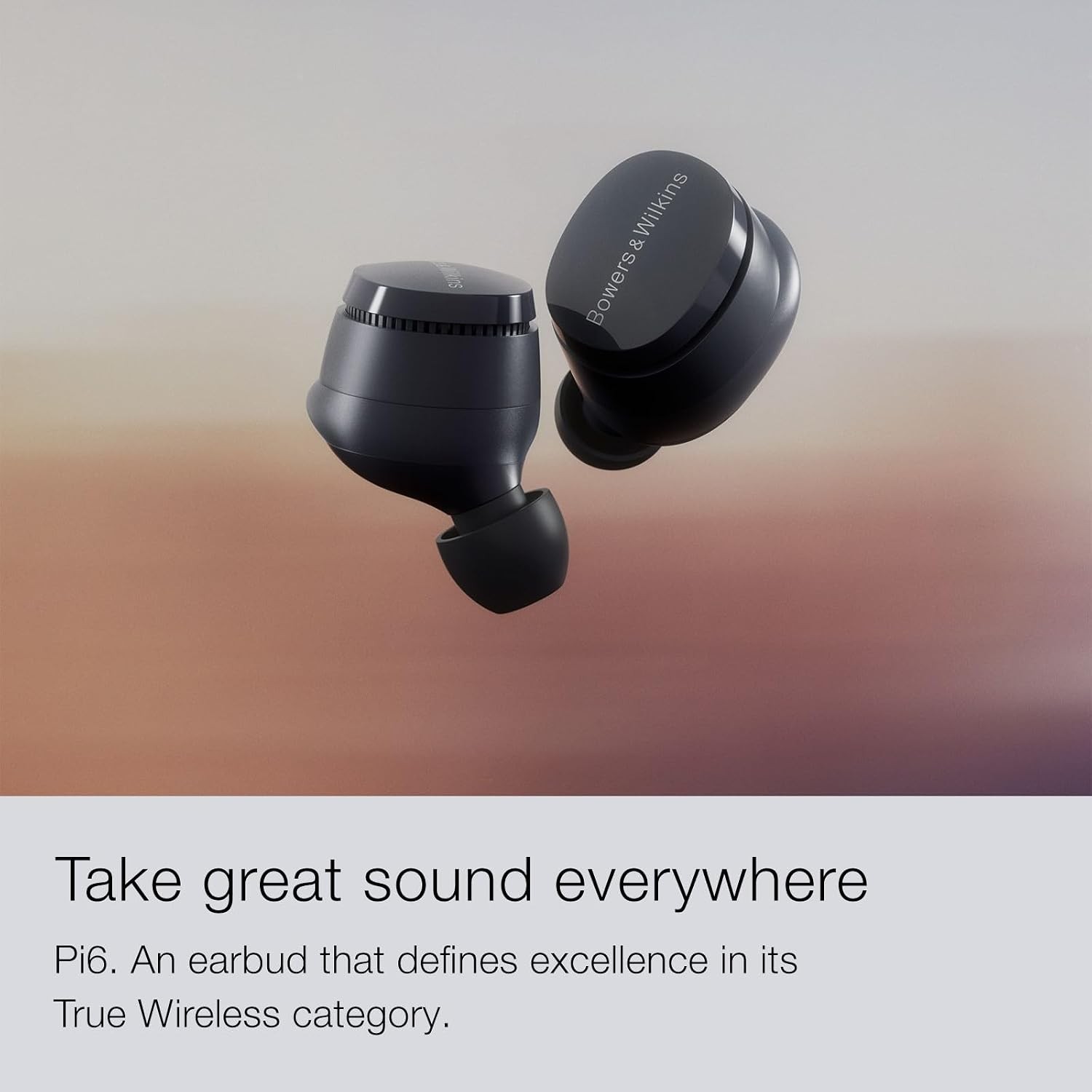 Bowers & Wilkins Pi6 Wireless Earbuds-Storm Grey, in-Ear Wireless Bluetooth