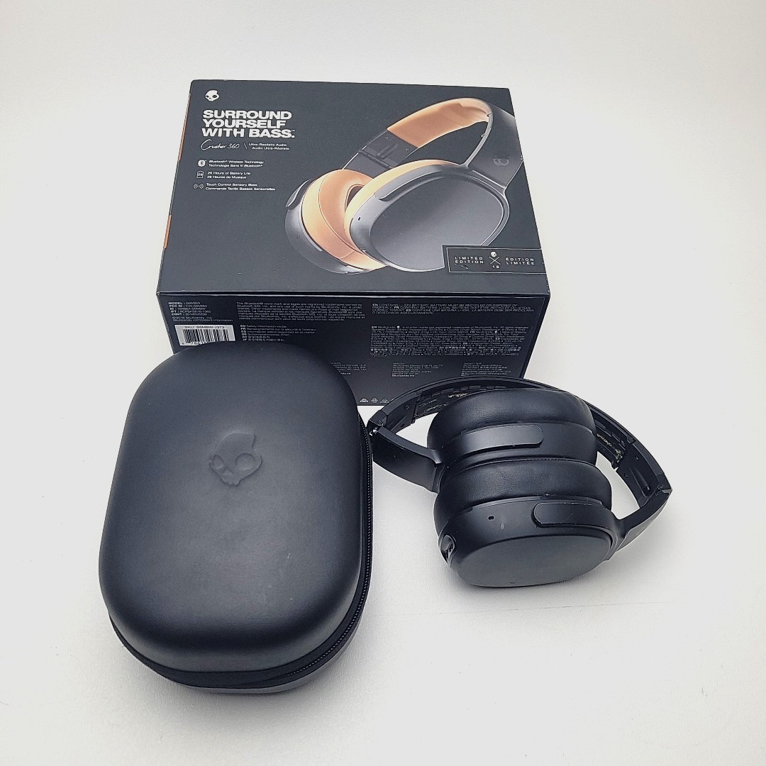 SkullCandy Crusher 360 S6MBW-J373 Headphone Black Tan Limited Edition Japan Used