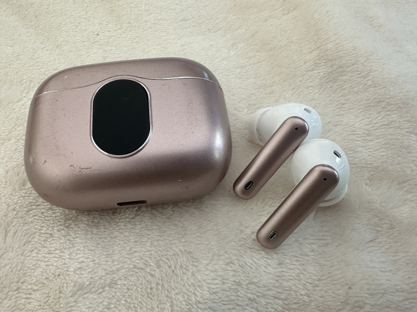 Wireless Bluetooth Earbuds Model A90 Pro with Charging Case – Pink