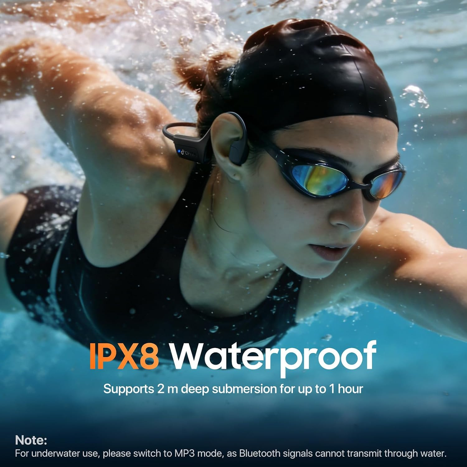 Bone Conduction Headphones, IPX8 Waterproof Swimming Headphones with MP3 Mode 32