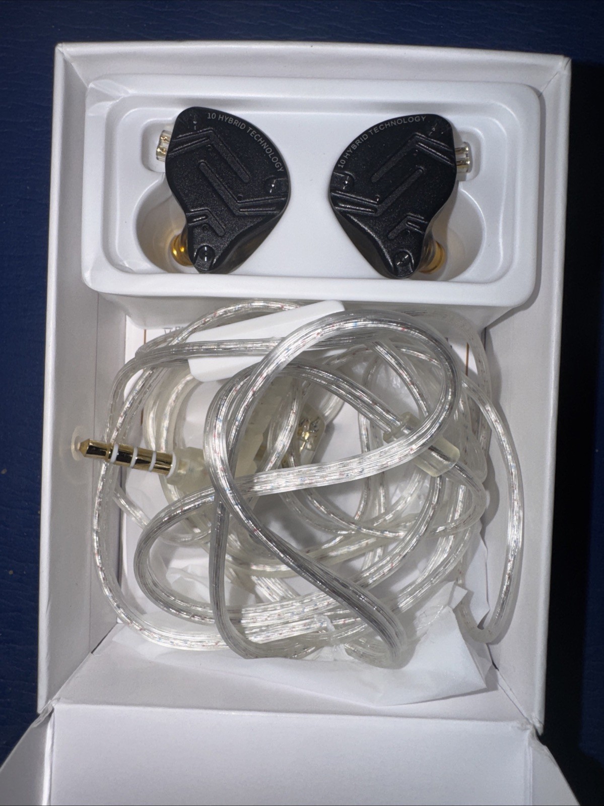 Linsoul KZ-ZS10 Pro X In-Ear Monitors Earbuds, Black With 3.5mm Detachable Cable