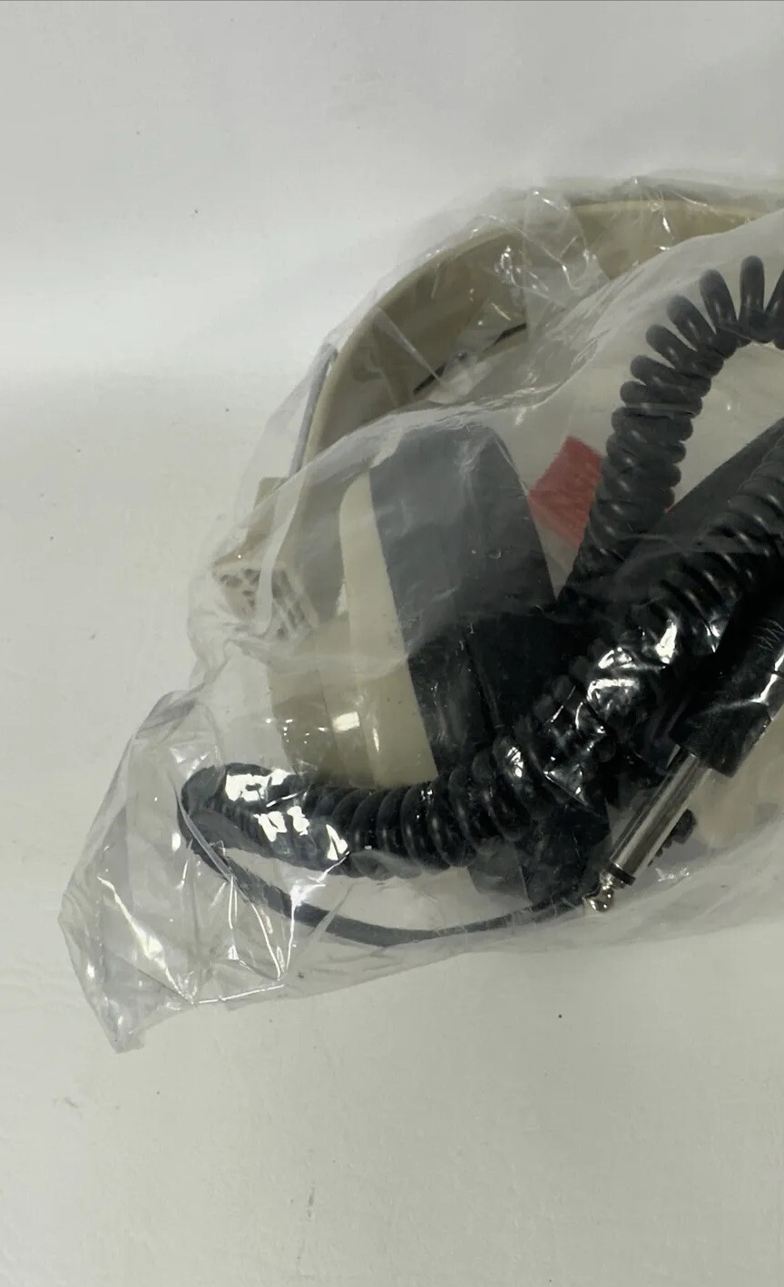 Vintage Califone 2924AV-P Mono Headphones 6’ coiled cord and 1/4″ Plug NOS