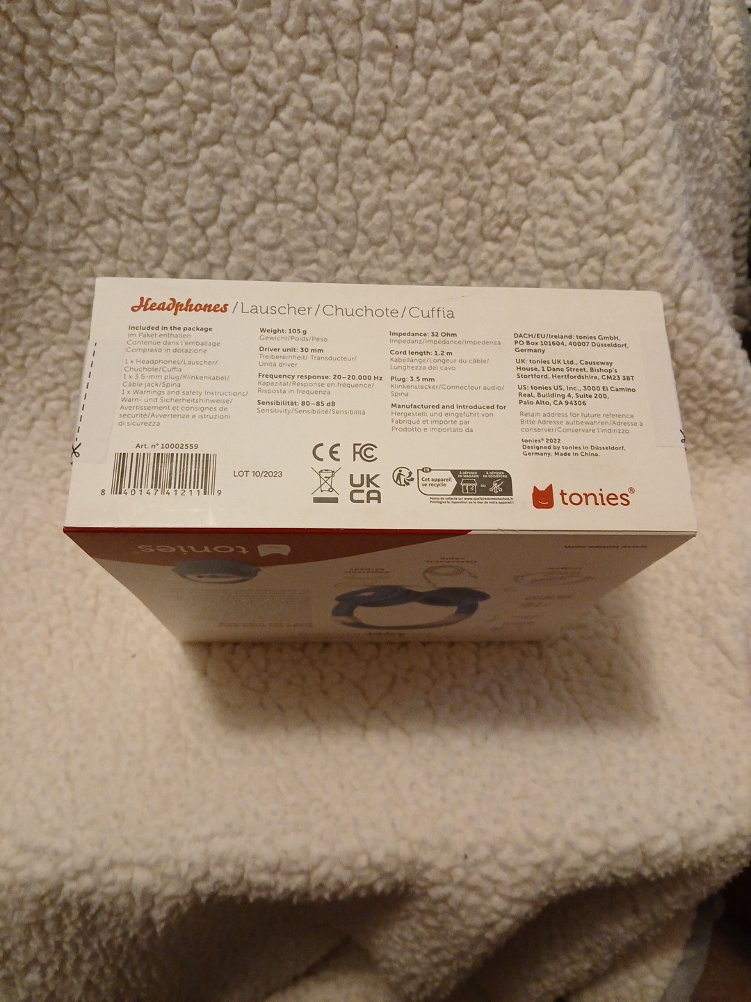 Tonies Headphones – Blue For Ages 3+