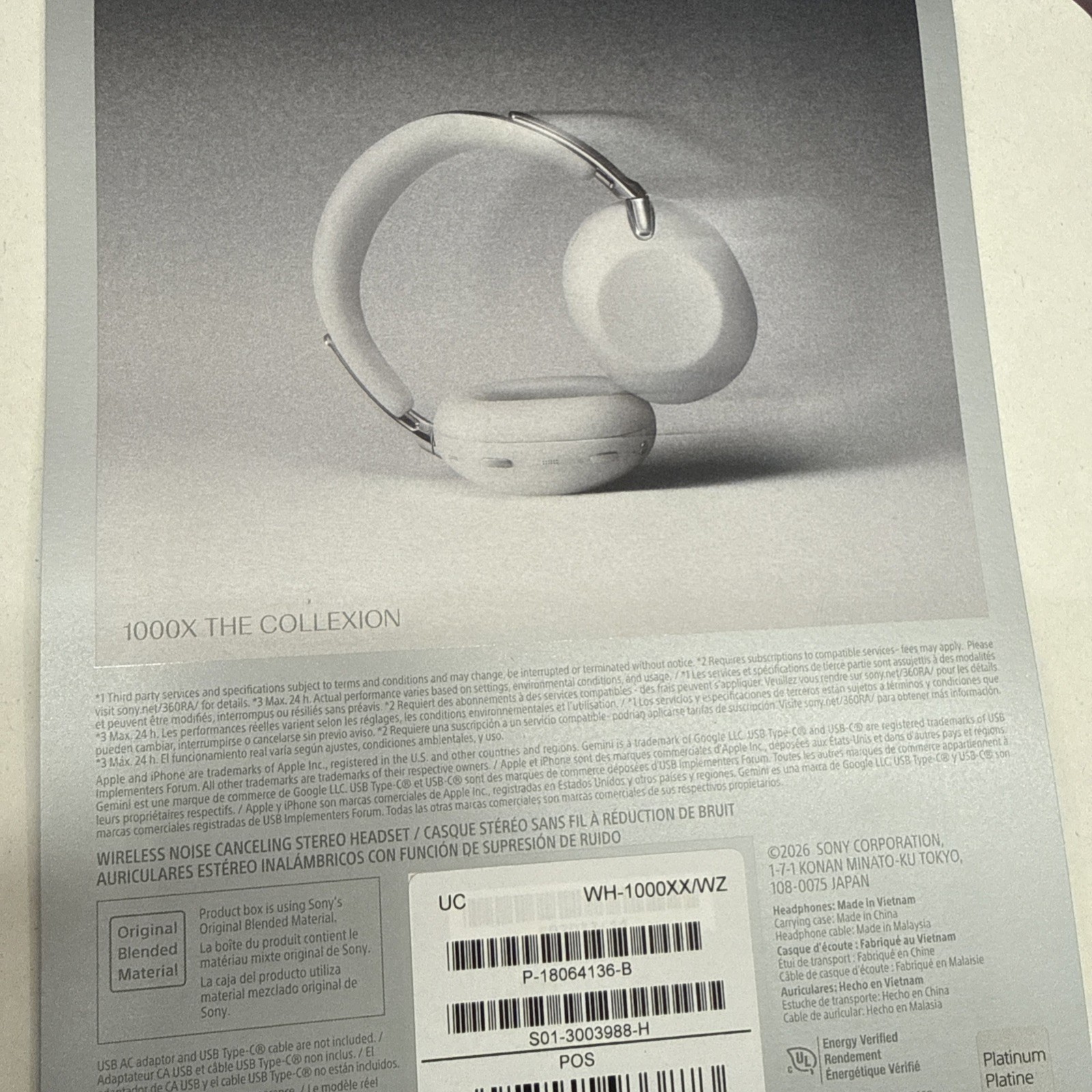 Sony – 1000X THE COLLEXION Wireless Noise Canceling Headphones – Platinum