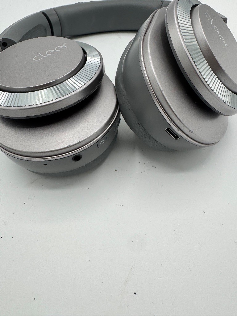 Cleer Flow II Wireless Hybrid Noise Canceling Bluetooth Headphones Silver Gray