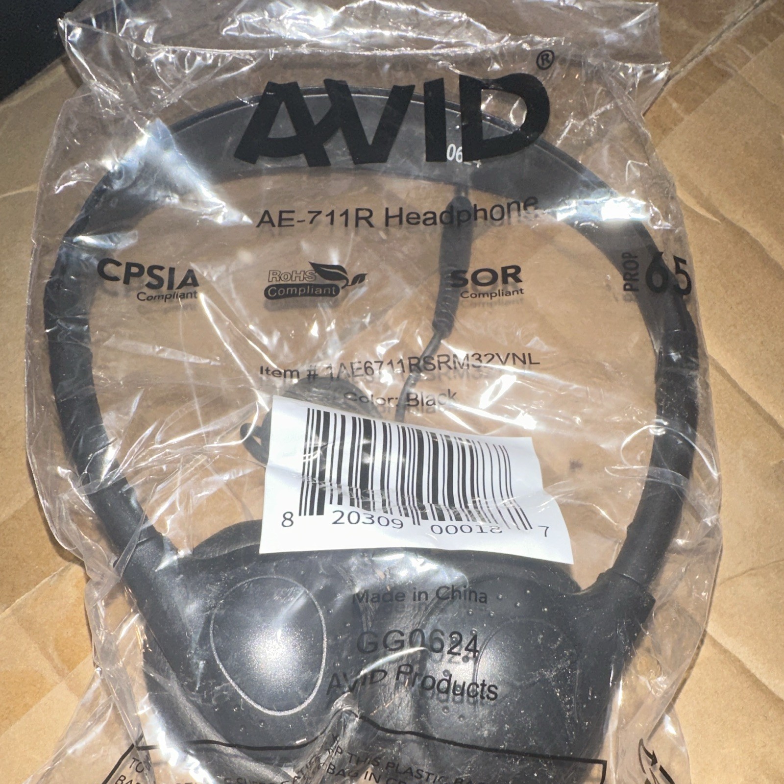 AVID AE-711R On-Ear Ear-Pad Headband Wired Headphones Double Black 3.5mm 600 pic