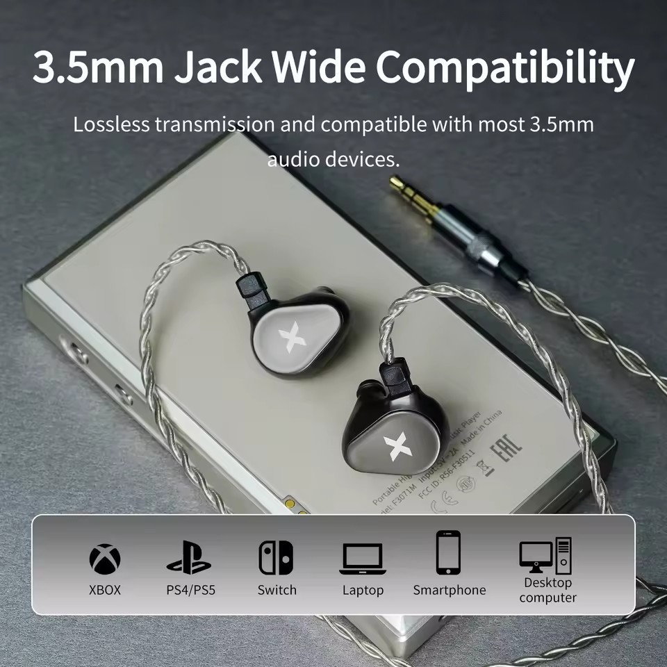 DUNU Titan X HiFi IEM Earphones Dual Magnetic Dynamic Driver Metal Alloy Housing