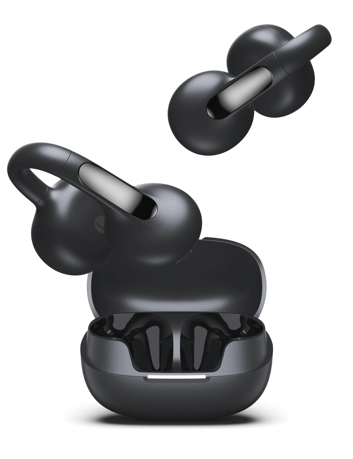 Open Ear Earbuds, Wireless Bluetooth 6.0 Clip-on Earbuds, 50H Playtime, Comfo…