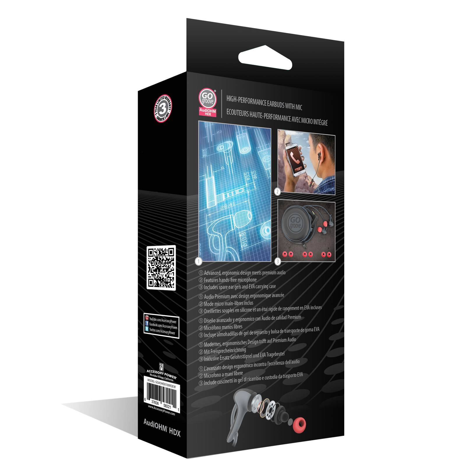 Ultra-Durable In-Ear Headphones with Mic , Soft Gel Earbuds & Noise Isolating