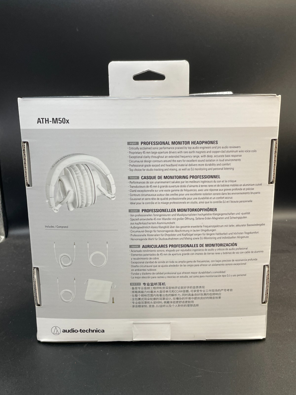 Audio-Technica ATH-M50x Closed-Back Monitor Headphones White