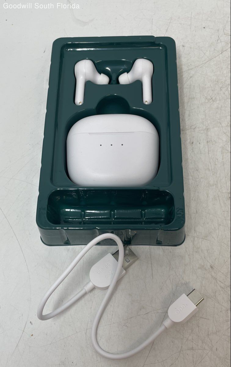 Onn Groove White Active Noise Cancelling Wireless Earphones In Box Not Tested