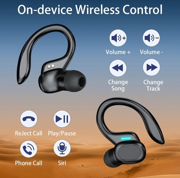 Lifebee Bluetooth Earbuds SP16 Smart Touch Control Long Battery Life Red