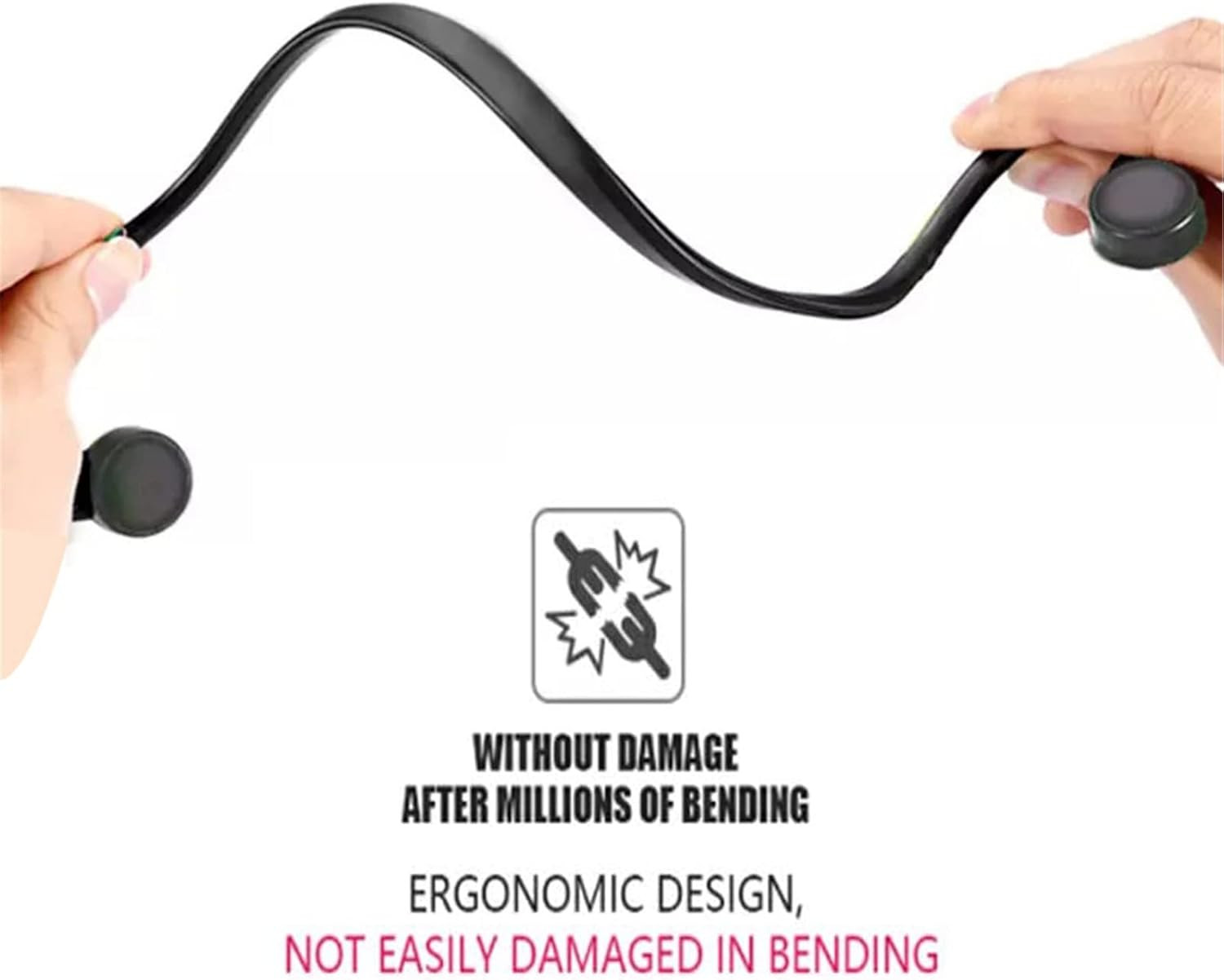 Bone Conduction Wired Headphones with Noise Cancelling Mic 3.5Mm Connector Sweat