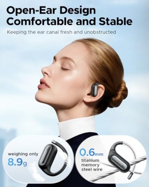 DS1 Open-Ear Headphones – Bluetooth 6.0 Wireless Earbuds with Ear Hooks
