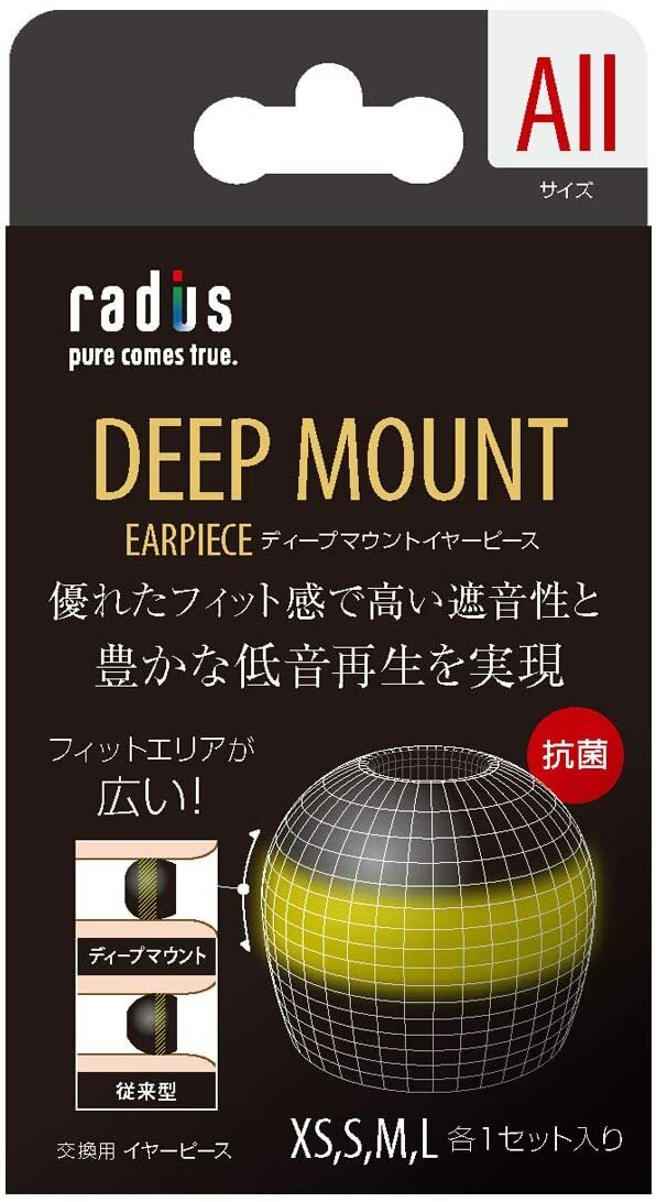 Radius RADIUS Deep Mount Eye Piece: High Fit Significant Bass Powered High