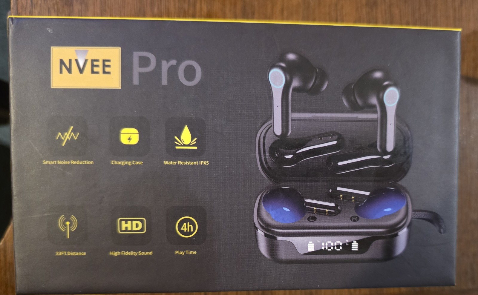 Z5) Azpen Pro Wireless Water Resistant Noise Cancelling Powerful Bass Earbuds