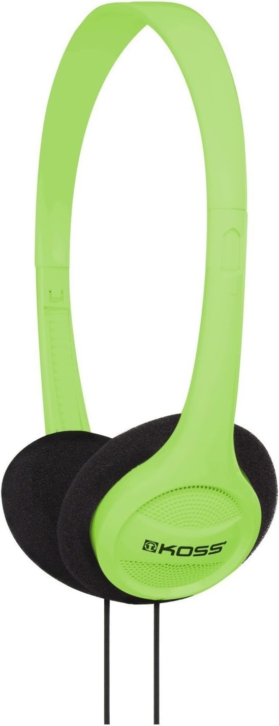 Portable On-Ear Headphone with Adjustable Headband – Green, 8.7 x 6.2 x 2.0