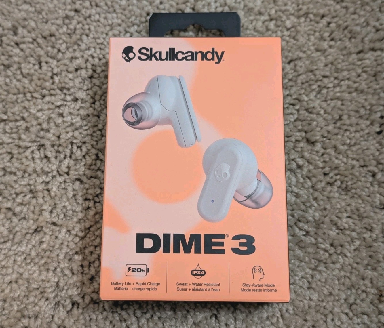 Skullcandy Dime 3 True Wireless Earbuds Headphones White – Brand New