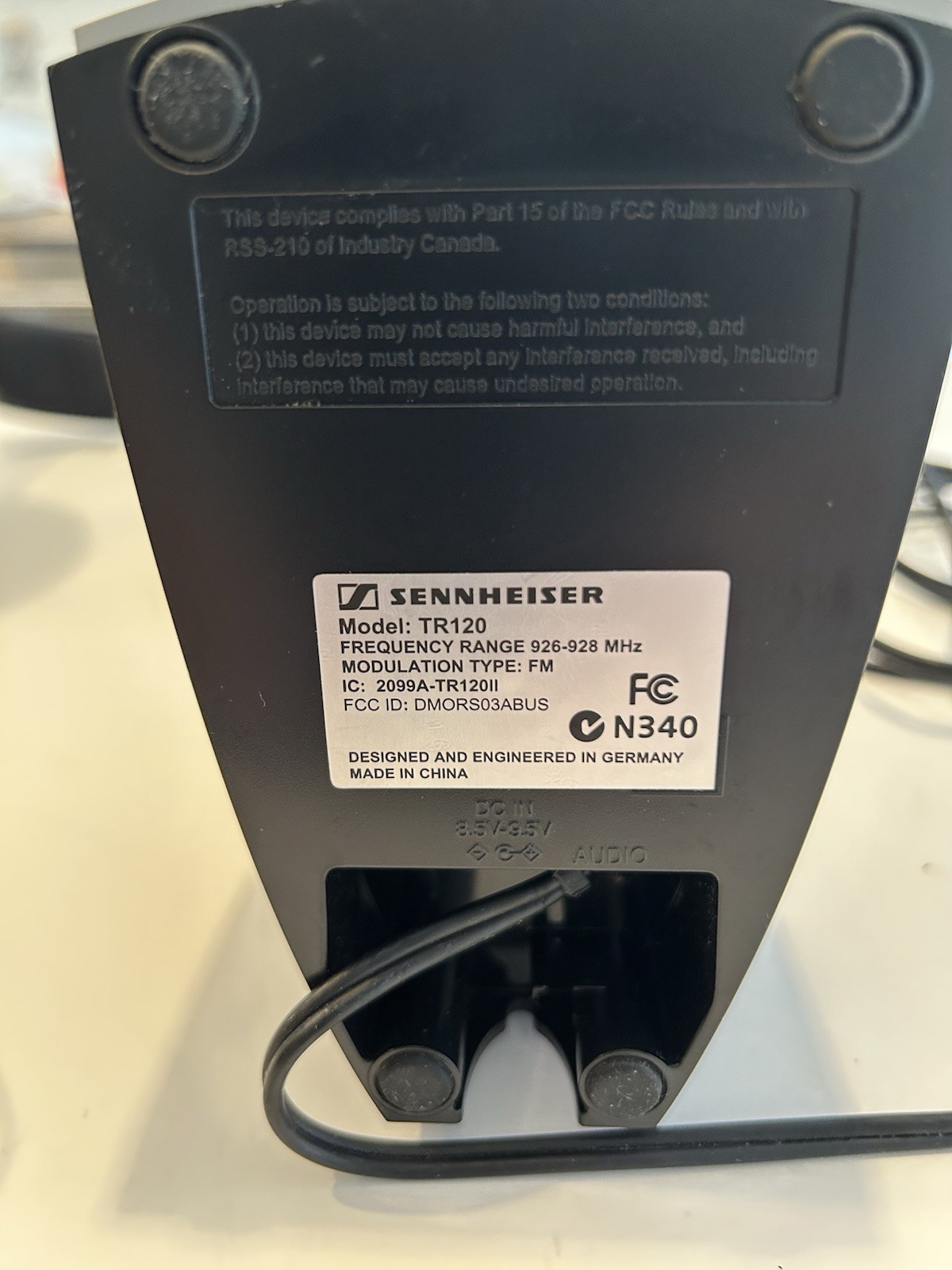 Sennheiser HDR 120 RF UHF Wireless TV Headphones TR120 Base Adapter Rechargeable