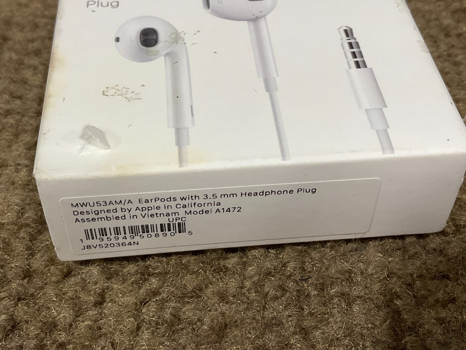 Apple EarPods with 3.5mm Plug MWU53AM/A ?❤️?❤️ NEW OPEN BOX! ?❤️?❤️
