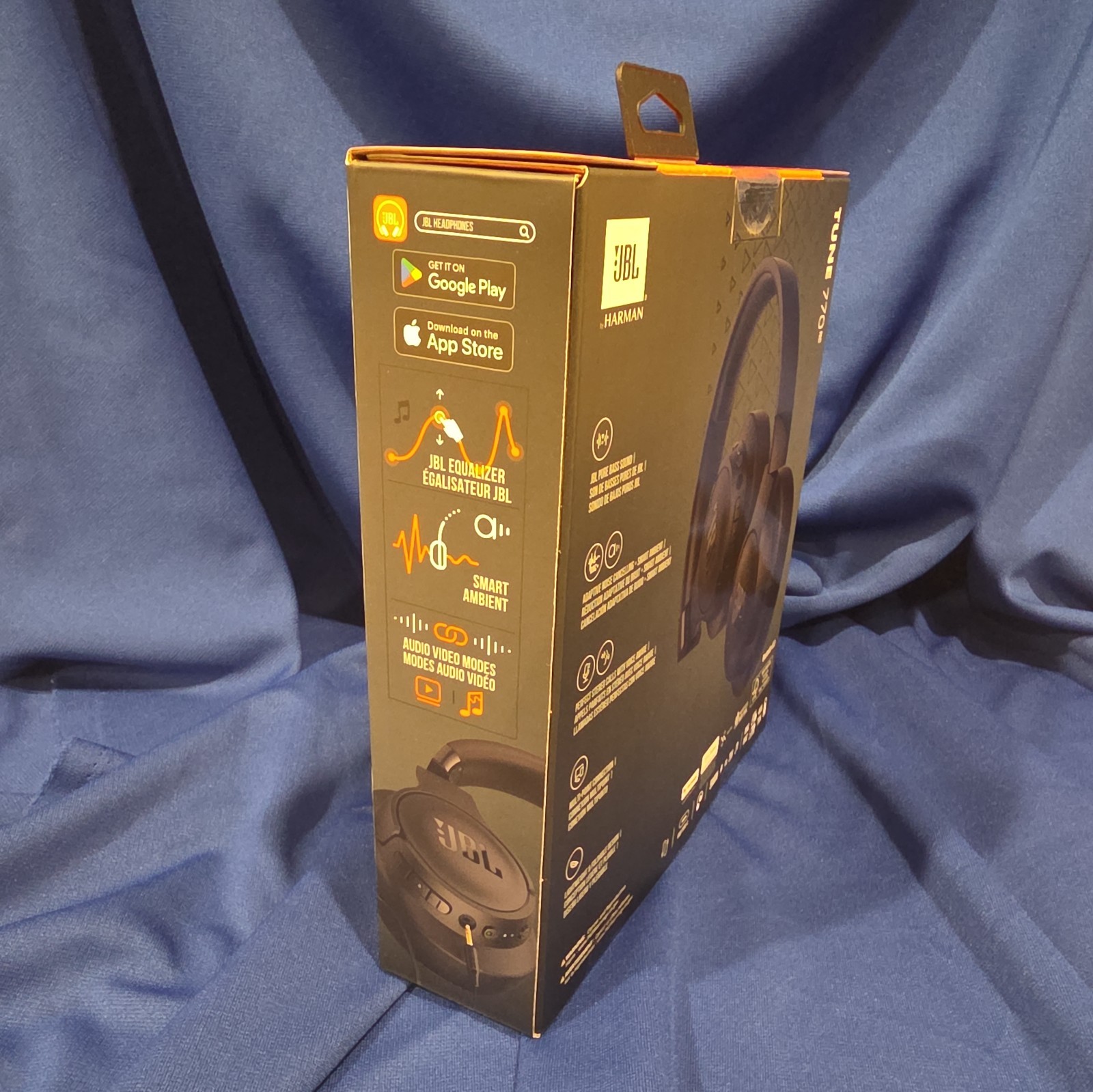 JBL Tune 770NC Adaptive Noise Cancelling Wireless Headphones Over Ear Black New