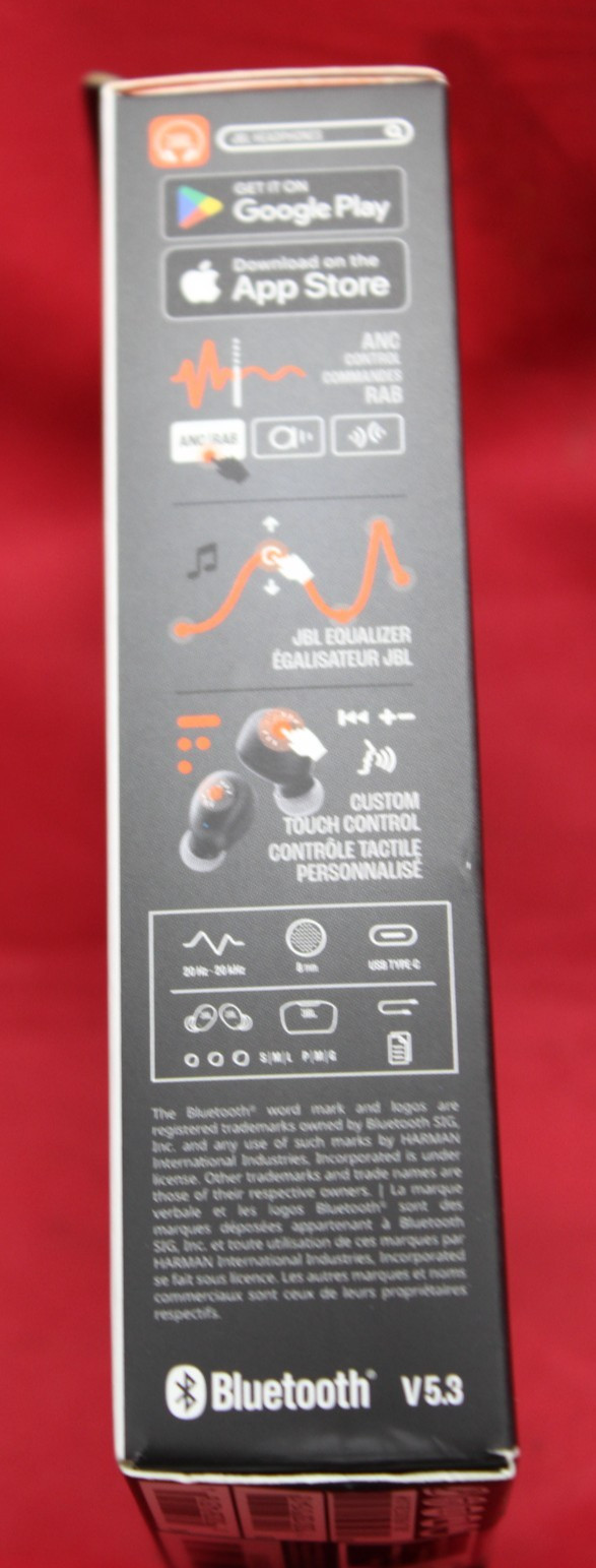 JBL Vibe Buds 2 True Wireless Noise Cancelling Bluetooth Earbuds Black
